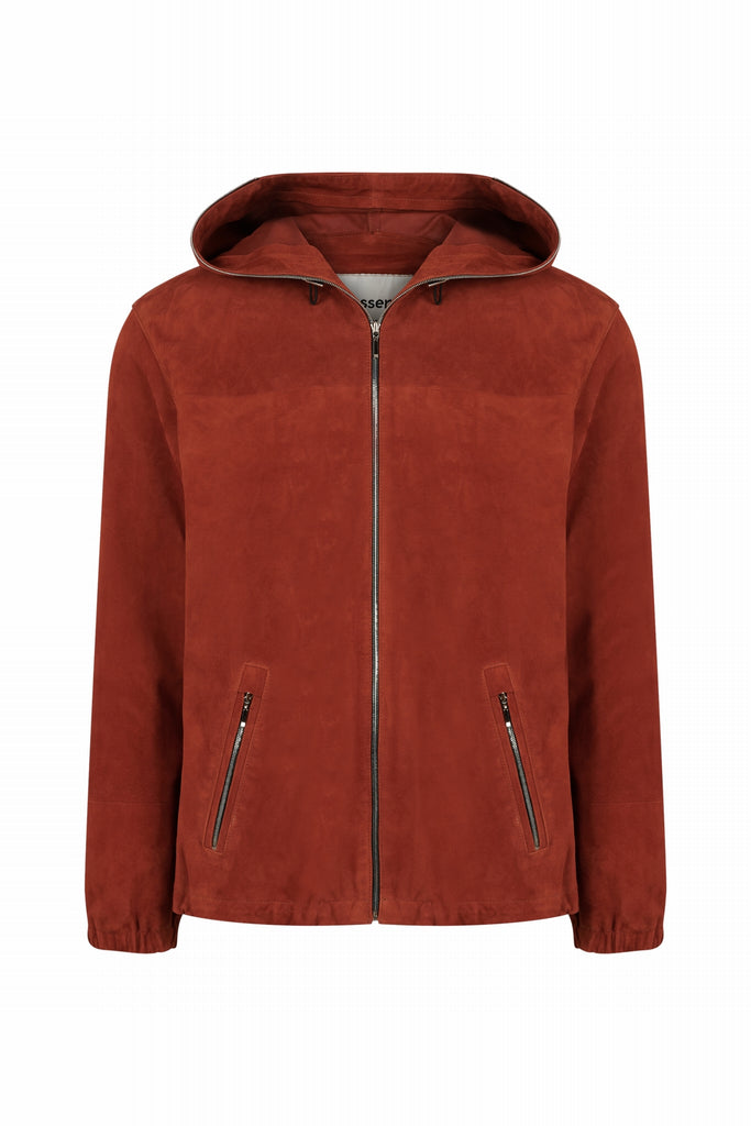 BLOUSON DAIM A CAPUCHE MIXTE - AVILA VEL PAPRIKA