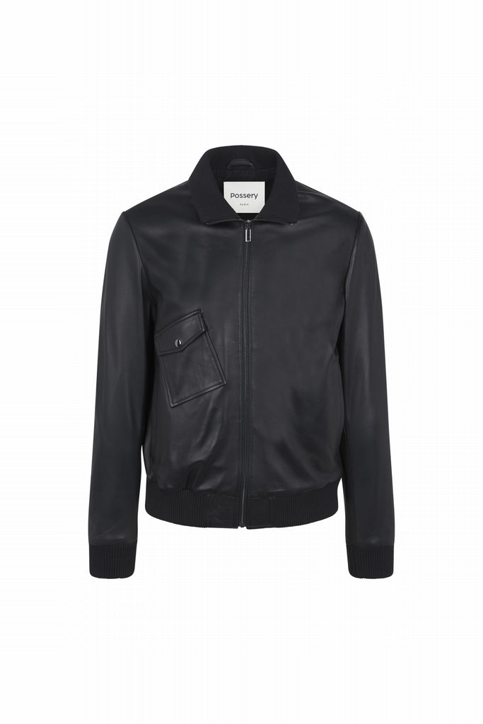 BLOUSON EN CUIR - DURHAM NOIR