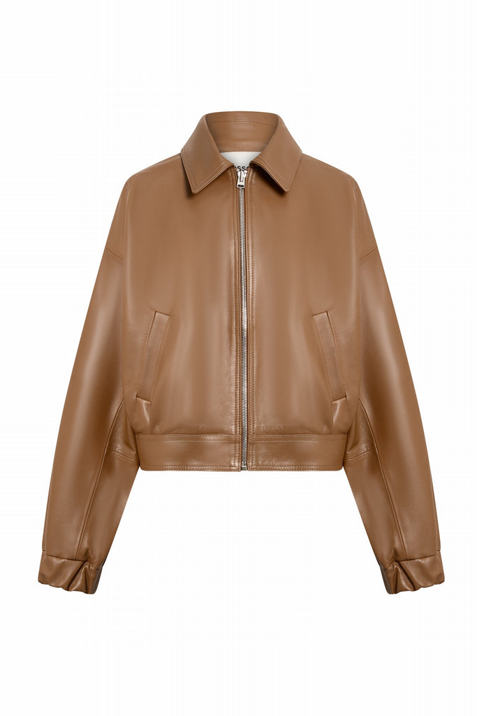 BLOUSON EN CUIR OVERSIZE - HASTINGS SP KAMEL