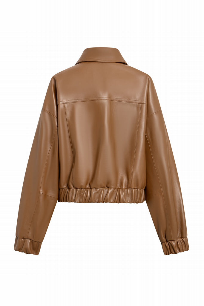 BLOUSON EN CUIR OVERSIZE - HASTINGS SP KAMEL
