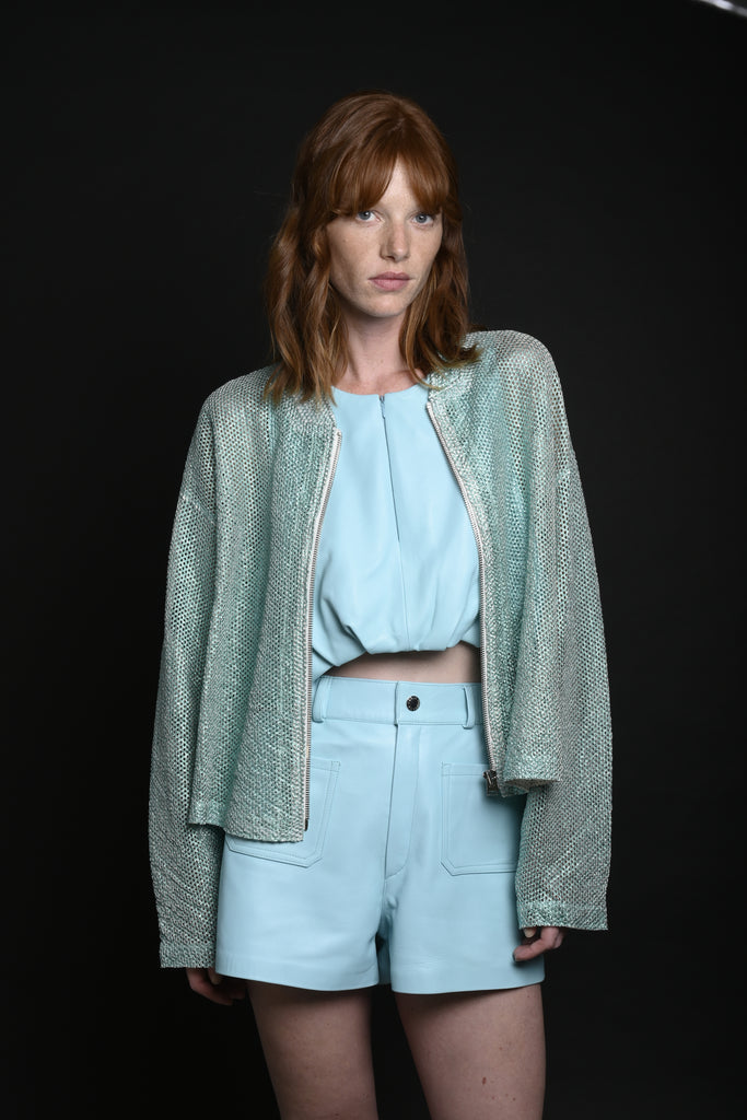 BLOUSON EN CUIR PERFORE - POSITANO IRAZU PERF