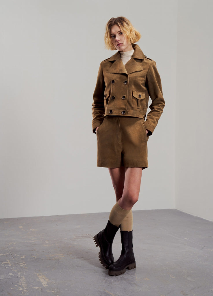 BLOUSON EN DAIM CROISÉ - WELLINGTON VEL TERRE