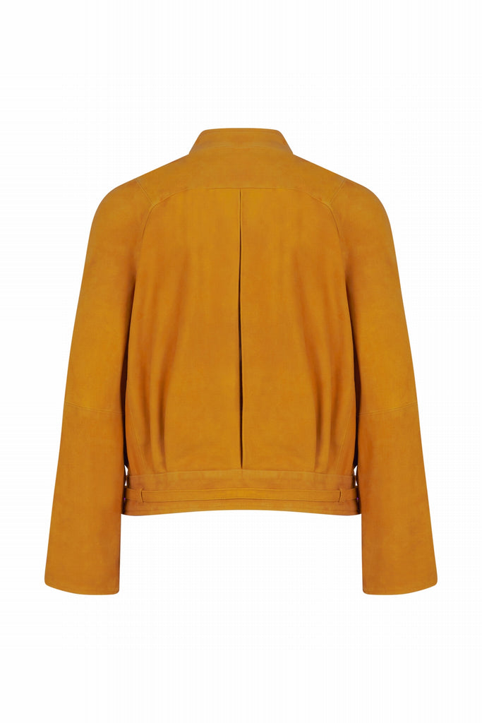 BLOUSON EN DAIM OVERSIZE - BURGOS VEL CURCUMA