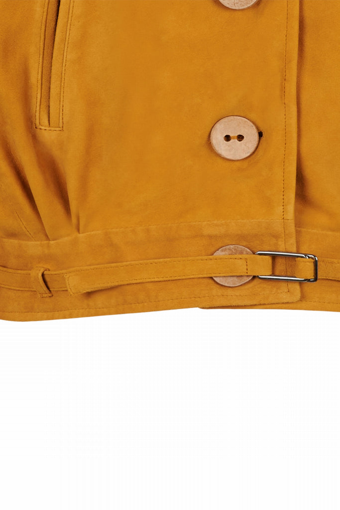 BLOUSON EN DAIM OVERSIZE - BURGOS VEL CURCUMA