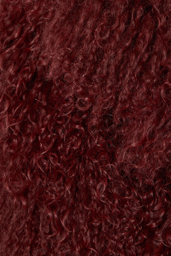 BLOUSON EN PEAU AGNEAU MONGOLI - YBRO MONG CHIANTI