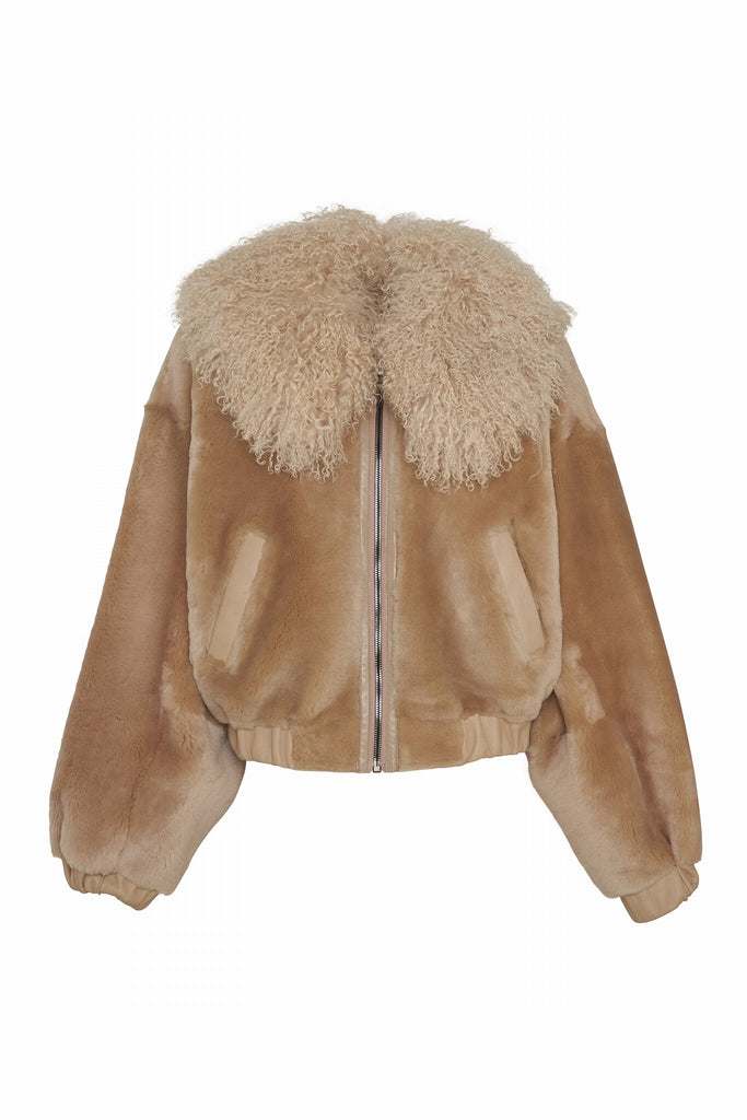 BLOUSON EN PEAU RETOURNEE - MAIDSTONE DF BAMBOO