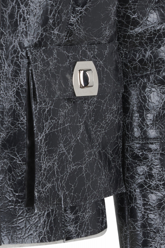 BLOUSON EN PEAU RETOURNÉE - PETERSON NOIR