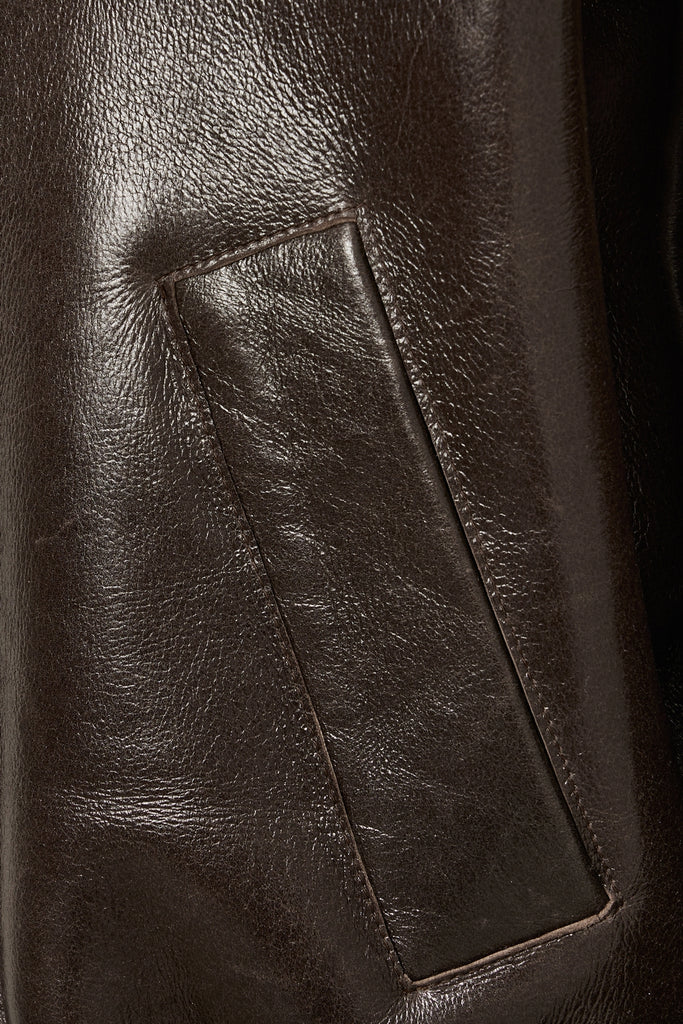 BLOUSON EN PEAU RETOURNEE - UMEA DF CHOCO