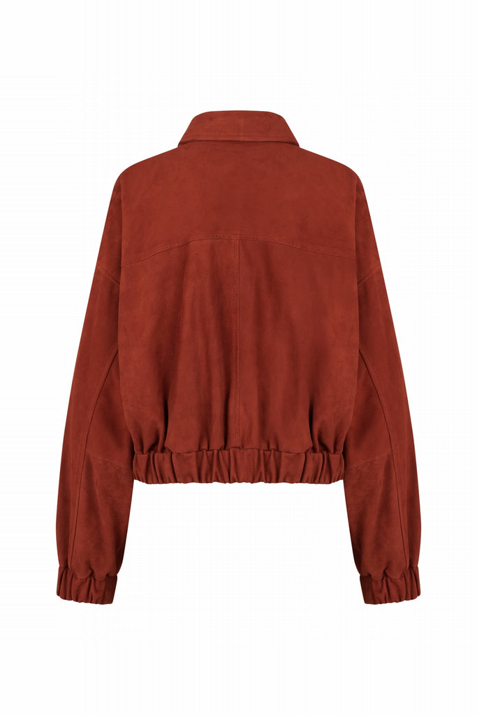 BLOUSON EN VELOURS OVERSIZE - SALOU VEL PAPRIKA