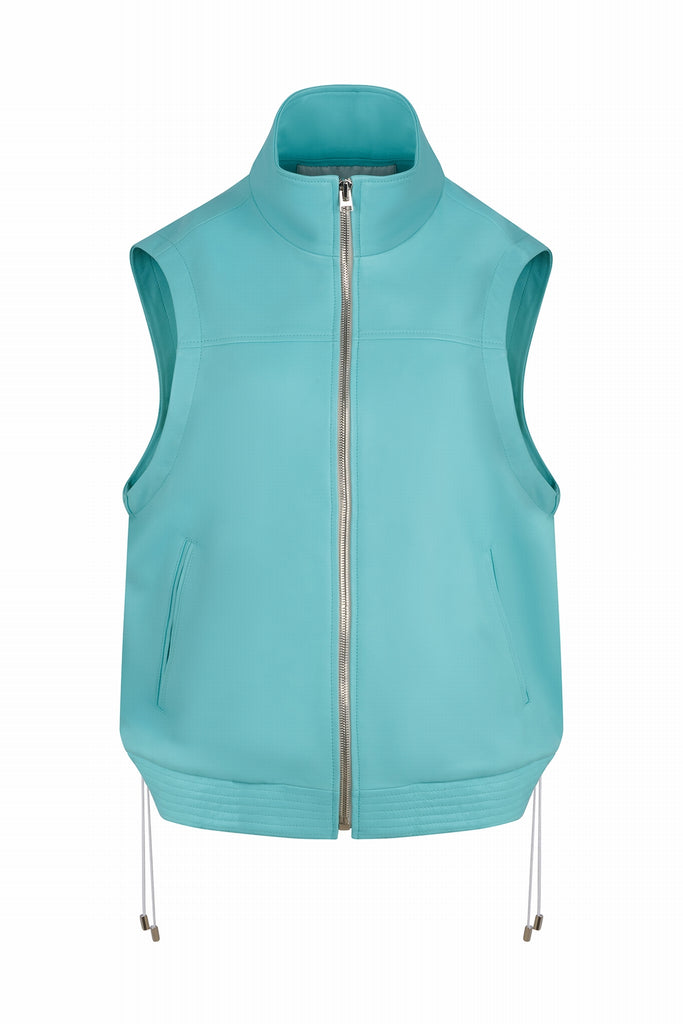 BLOUSON SANS MANCHE EN CUIR - TIVOLI WAXY TIFFANY