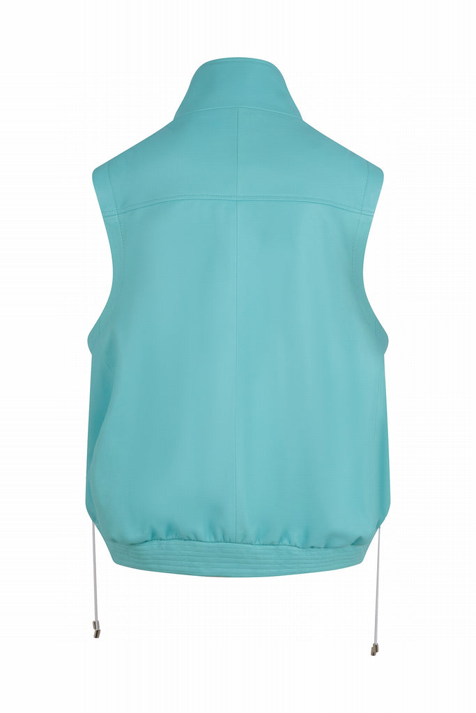 BLOUSON SANS MANCHE EN CUIR - TIVOLI WAXY TIFFANY
