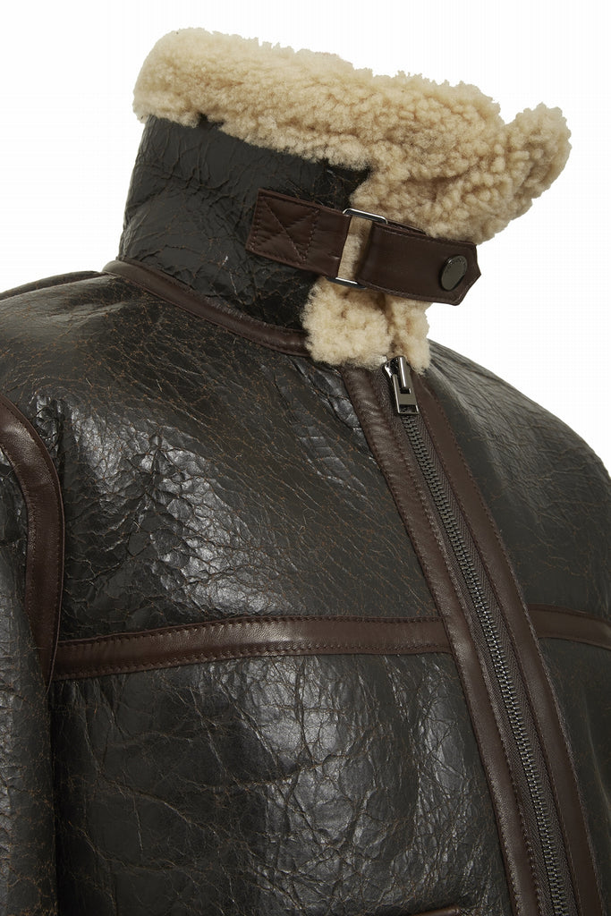 BOMBARDIER AVEC POCHES PLAQUEE - GUIDO MARRON