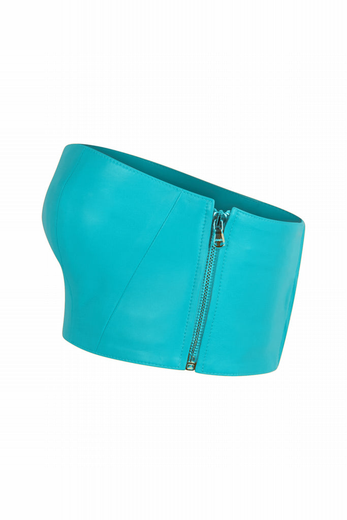 BUSTIER EN CUIR - FIRENZE WAXY TIFFANY