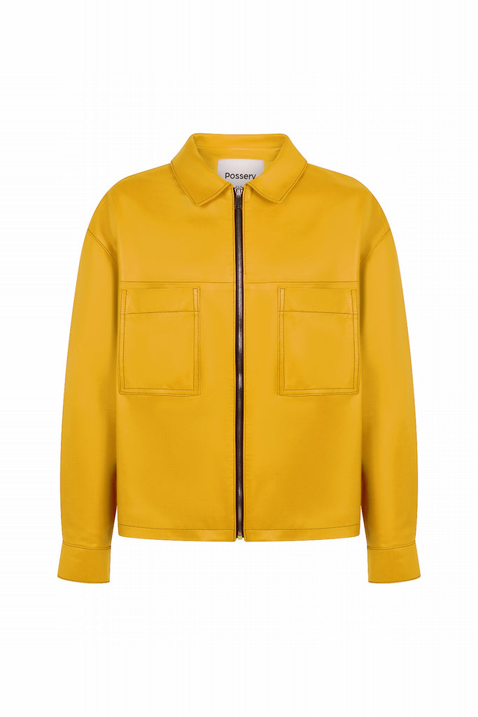 CHEMISE AVEC SURPIQURES ET ZIP - FOGGIA WAXY TOURNESOL