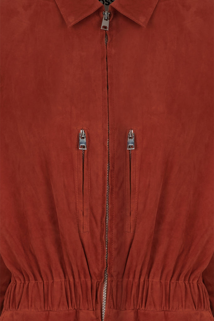 COMBINAISON EN DAIM ZIPPÉE - MALAGA VEL PAPRIKA