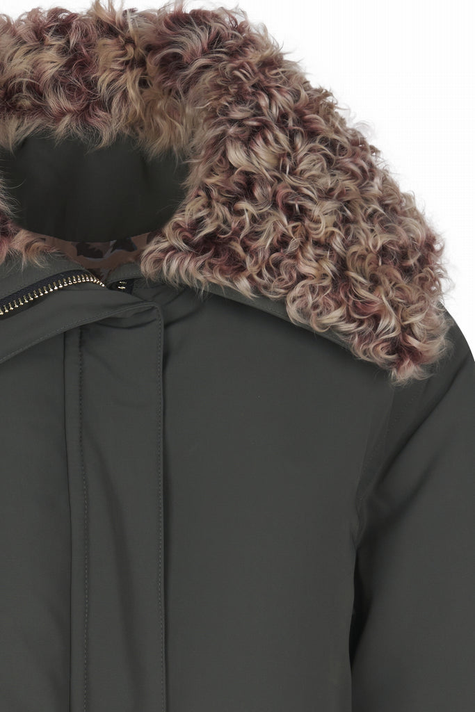 DOUDOUNE EN PEAU RETOURNÉE - ALBANY OLIVE