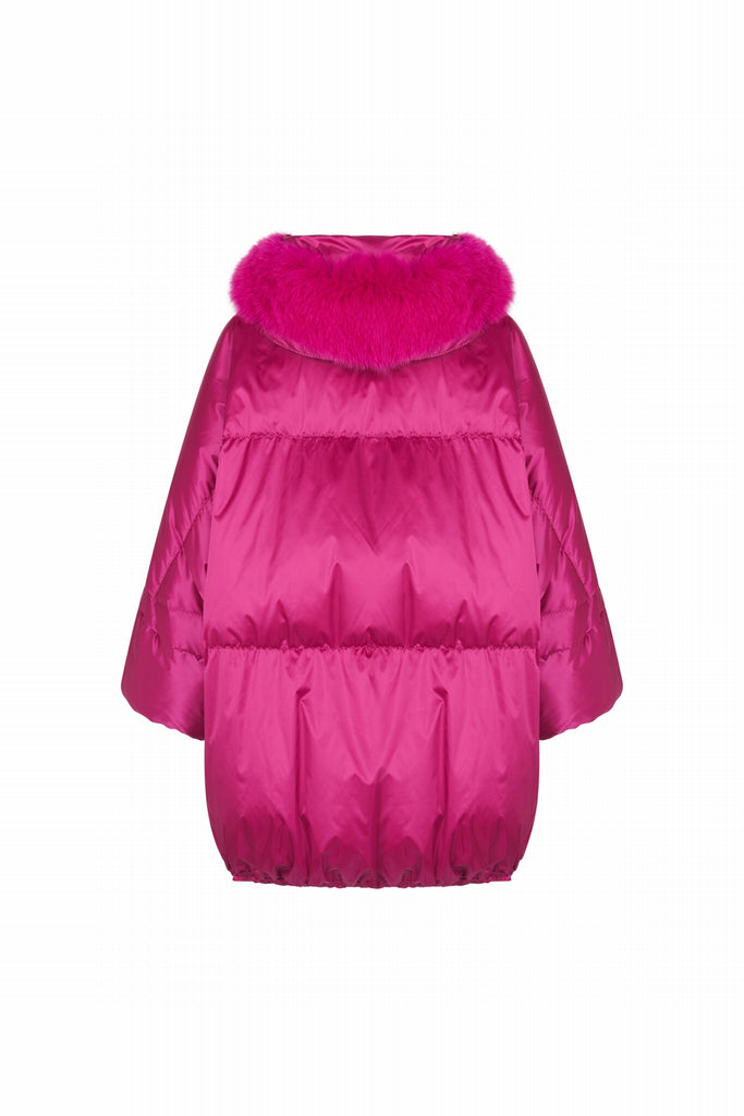 DOUDOUNE OVERSIZE AVEC CAPUCHE - FERNIE FUCHSIA