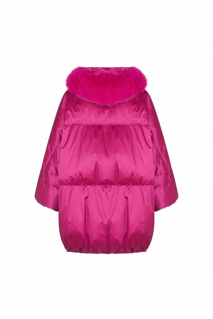 DOUDOUNE OVERSIZE AVEC CAPUCHE - FERNIE FUCHSIA