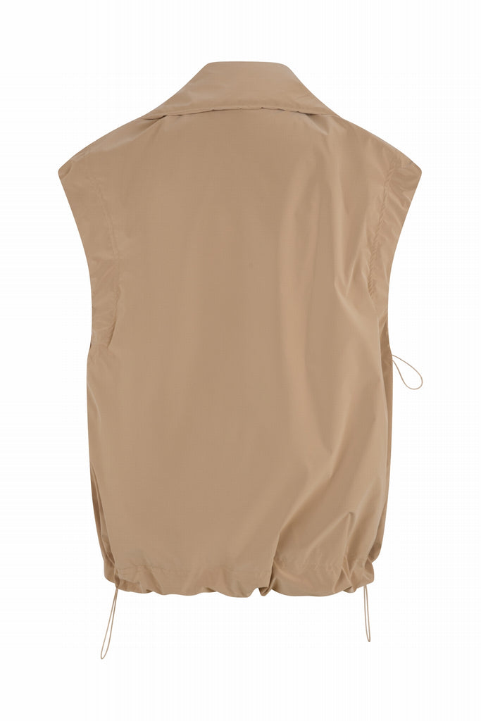 GILET SANS MANCHES BI-MATIERE - BOLTON SABLE