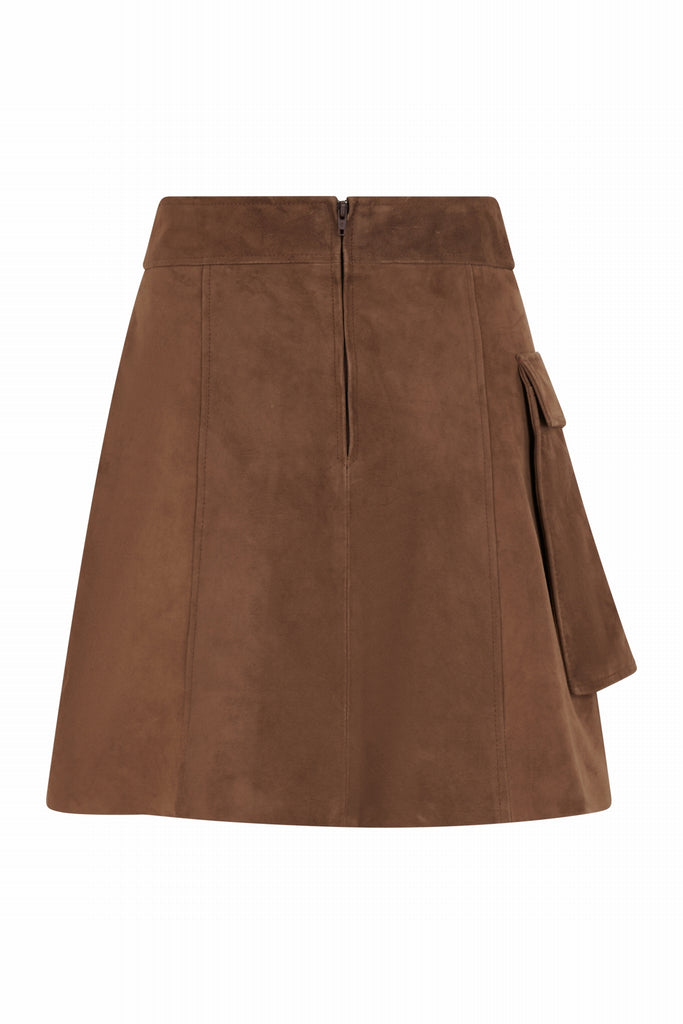 JUPE EN DAIM AVEC POCHE - TARRAGONA VEL SP