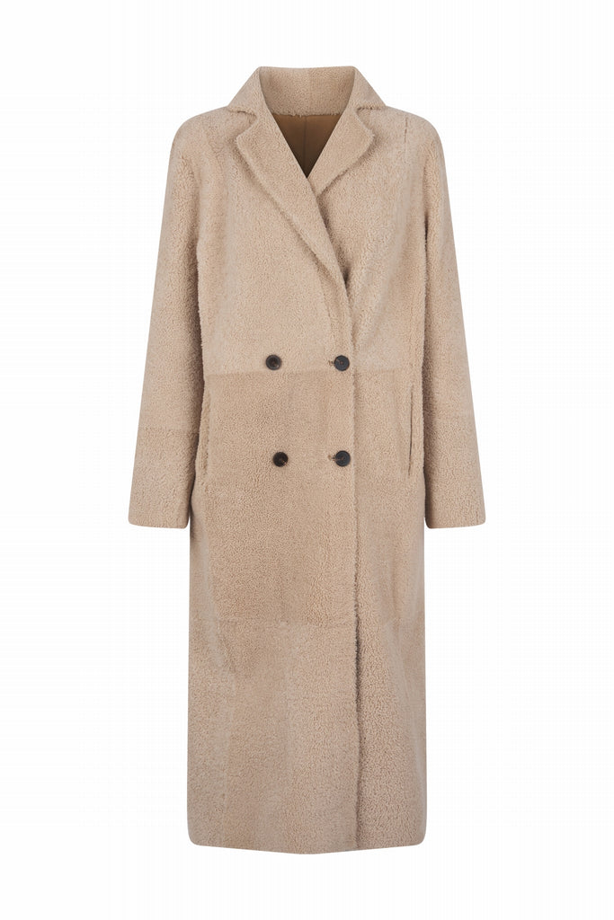 MANTEAU LONG CROISÉ - ORILLIA BEIGE
