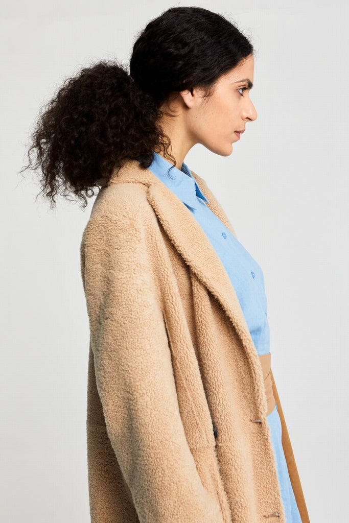 MANTEAU LONG CROISÉ - ORILLIA BEIGE