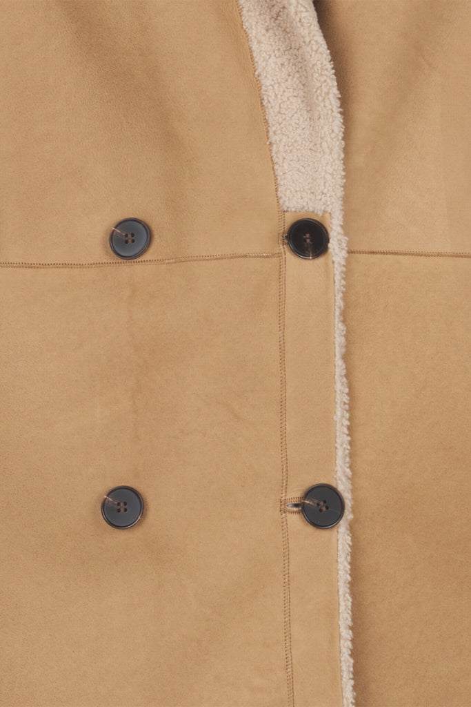 MANTEAU LONG CROISÉ - ORILLIA BEIGE