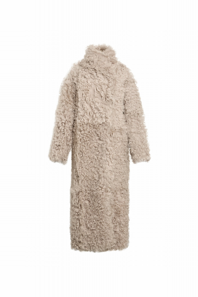 MLANTEAU CROISEE PEAU LAINEE - LUTON LONG GRIS