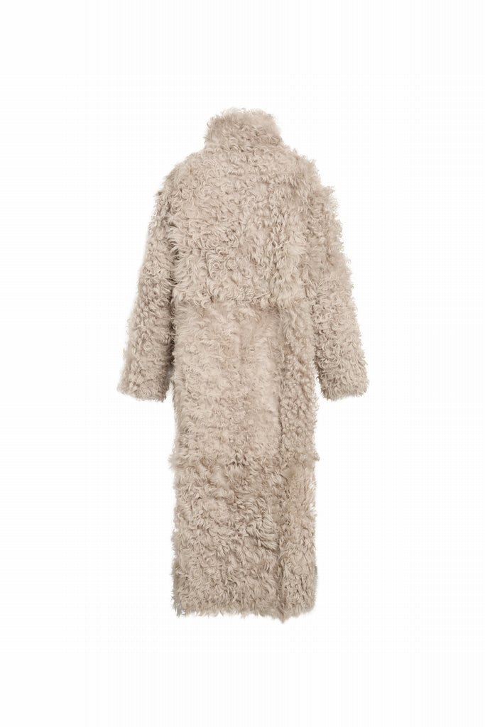 MLANTEAU CROISEE PEAU LAINEE - LUTON LONG GRIS