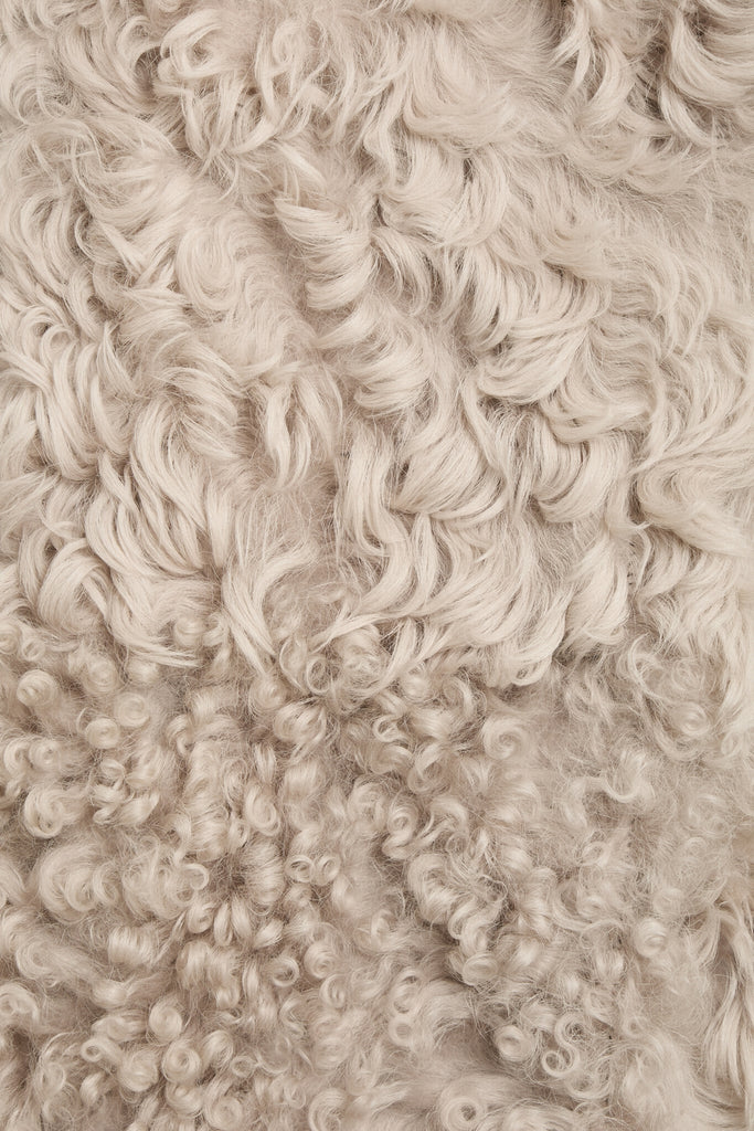 MLANTEAU CROISEE PEAU LAINEE - LUTON LONG GRIS