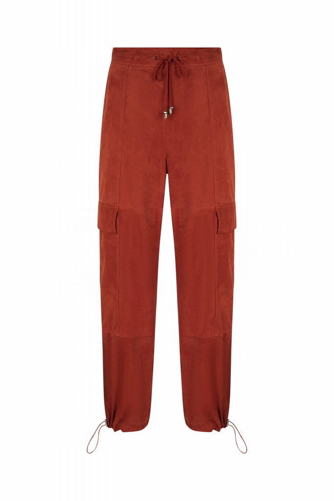 PANTALON CARGO EMPIECEMENT - VIGO VEL PAPRIKA