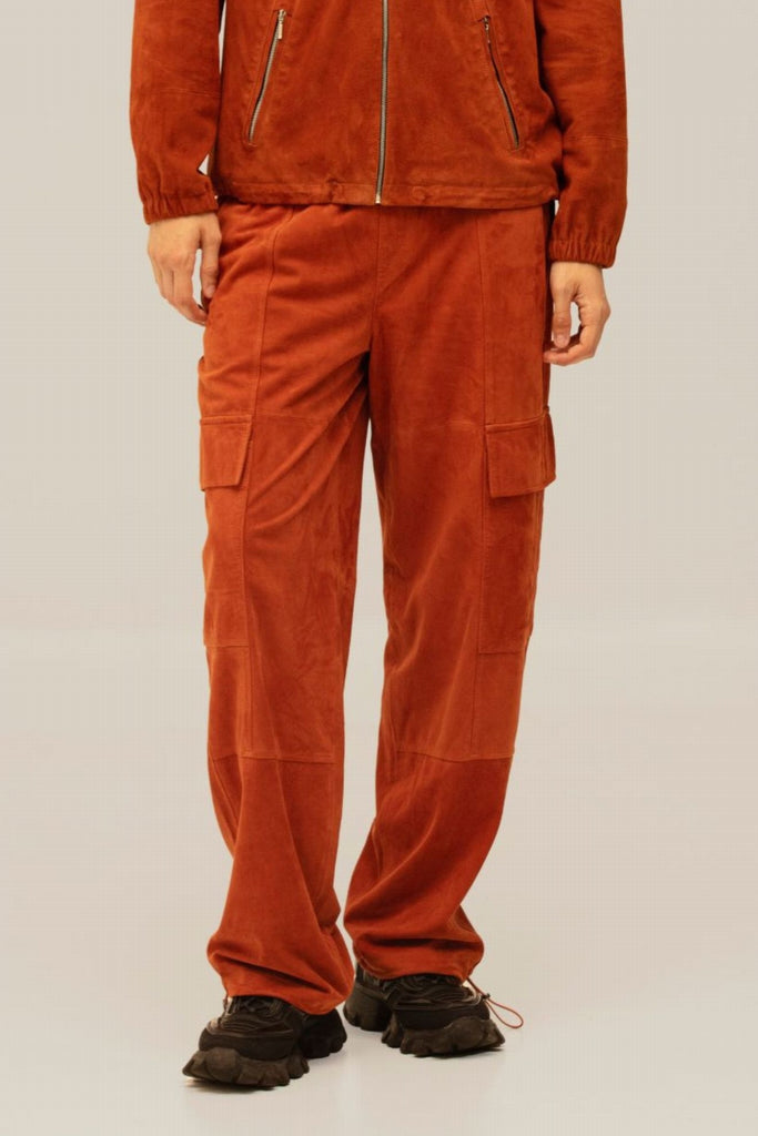 PANTALON CARGO EMPIECEMENT - VIGO VEL PAPRIKA