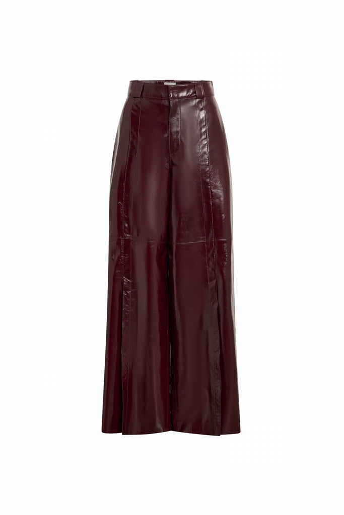 PANTALON EN CUIR BRILLANT - KALIX CHIANTI