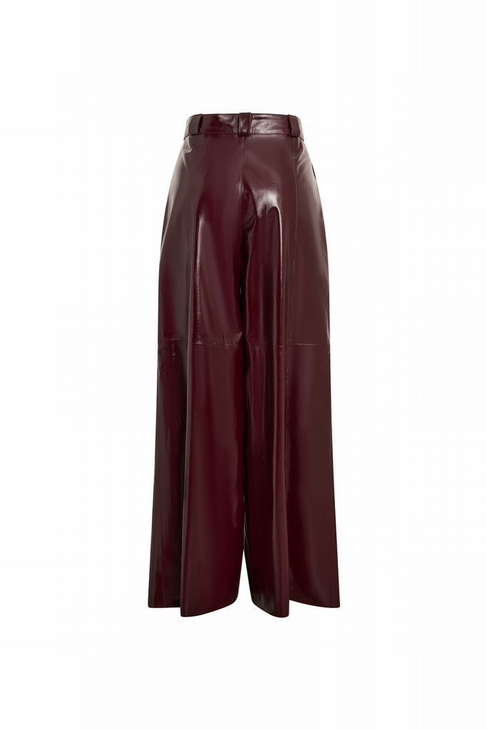 PANTALON EN CUIR BRILLANT - KALIX CHIANTI