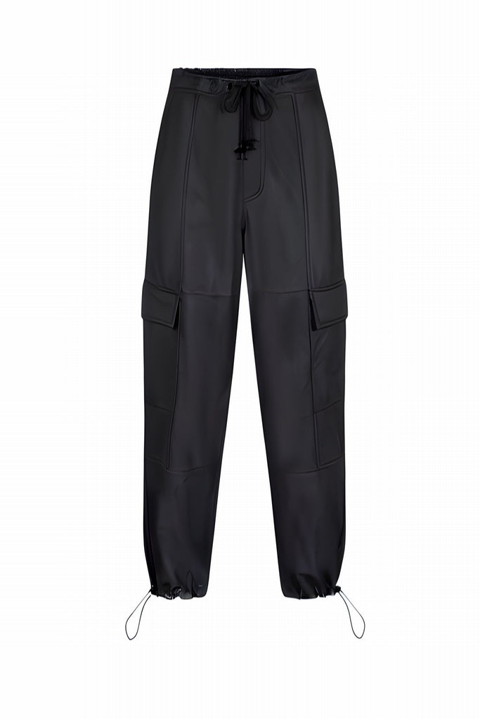 PANTALON EN CUIR CARGO HOMME - VIGO WAXY NOIR