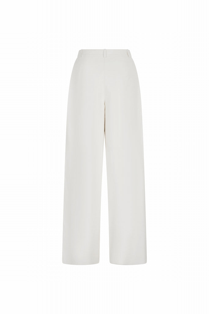 PANTALON EN CUIR PLONGÉ FLARE - FIGUERES BLANC