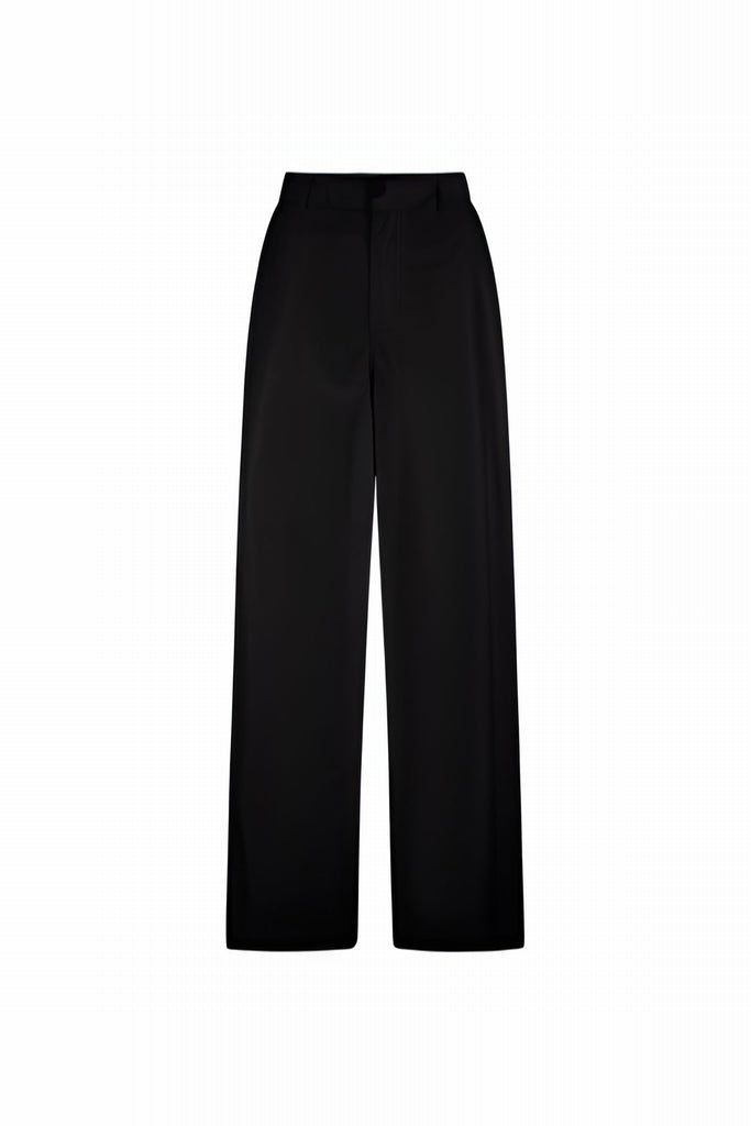 PANTALON EN CUIR PLONGÉ FLARE - FIGUERES NOIR