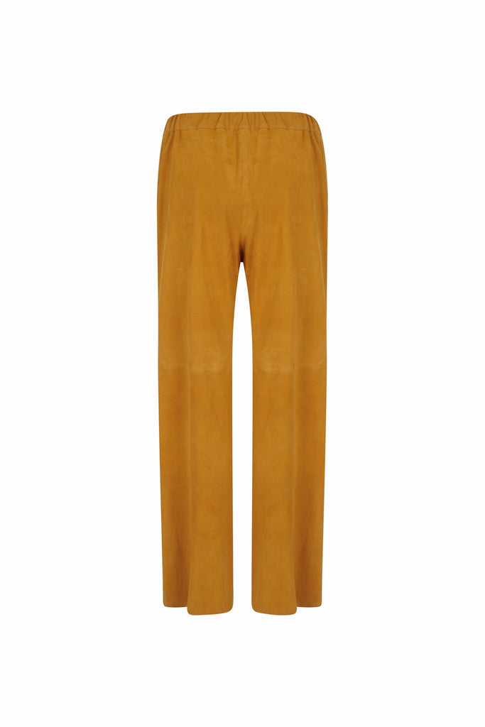 PANTALON EN DAIM - CADIZ VEL CURCUMA