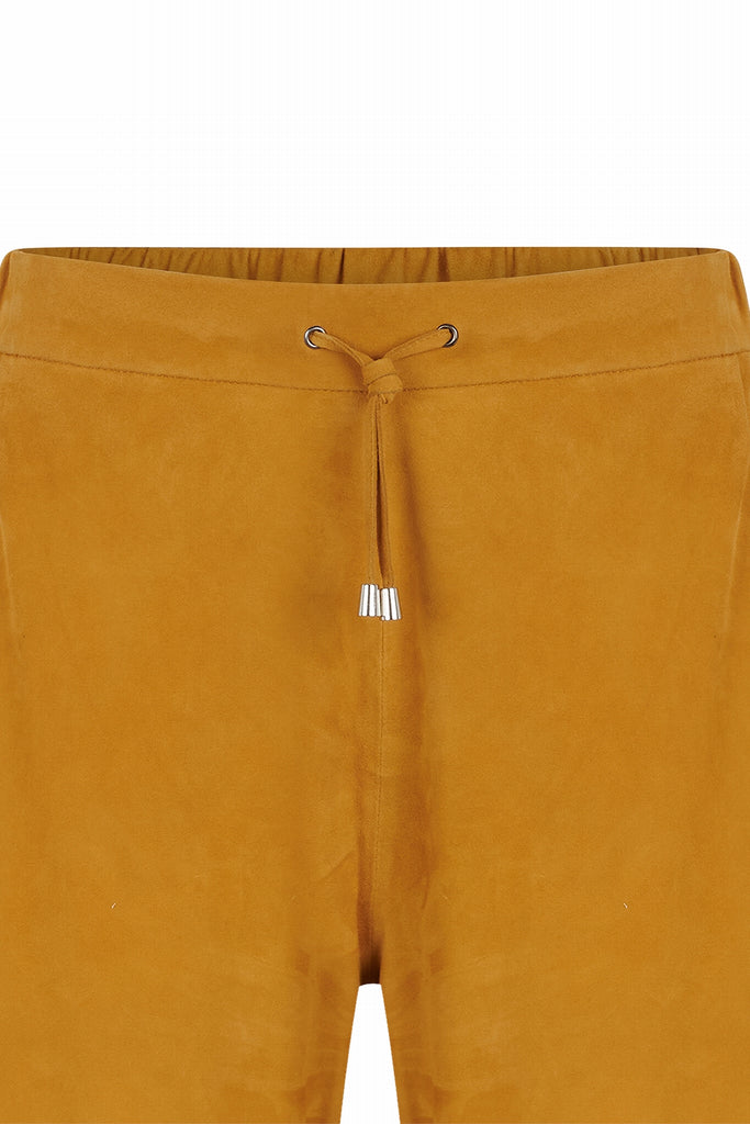 PANTALON EN DAIM - CADIZ VEL CURCUMA