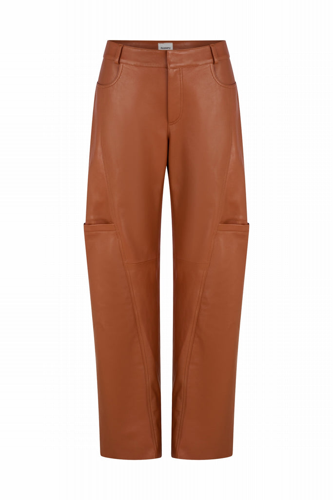 PANTALON LARGE EN CUIR - COMO WAXY ALEZAN