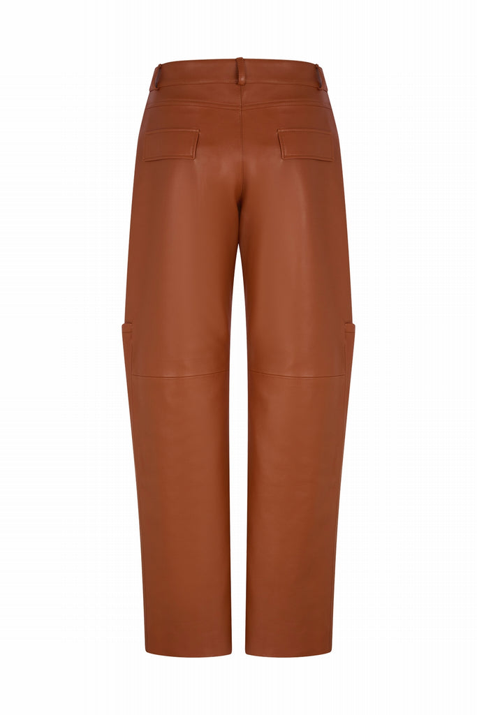 PANTALON LARGE EN CUIR - COMO WAXY ALEZAN