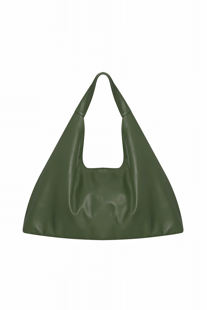 SAC EN CUIR CABAS - PARIS WAXY VERT FORET