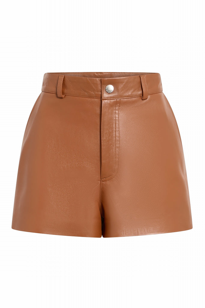 SHORT EN CUIR - MALMO WAXY ALEZAN
