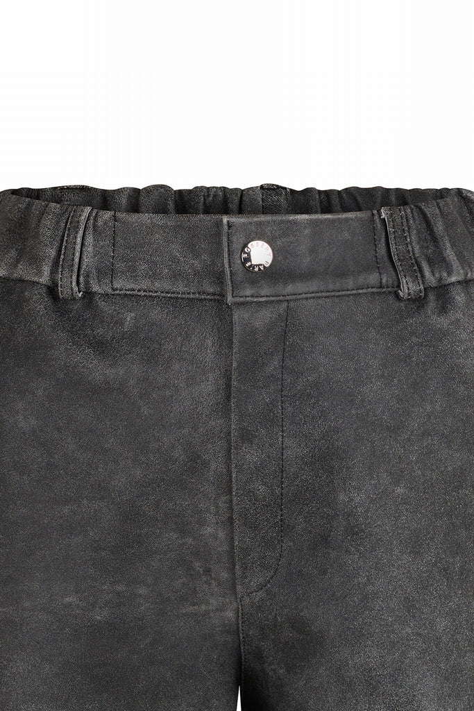 SHORT EN CUIR SANS POCHES - STOCKPORT GRIS PATINE