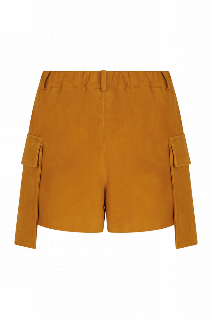 SHORT EN DAIM AVEC POCHES - BLANES VEL CURCUMA