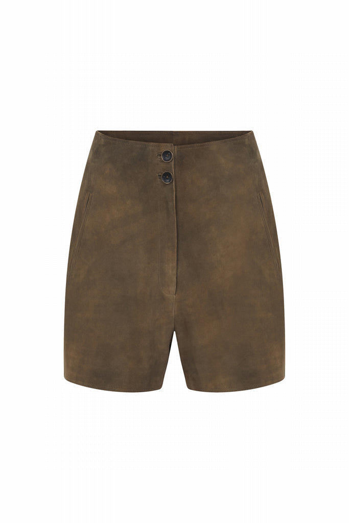 SHORT TAILLE HAUTE EN DAIM - YORK VEL TERRE