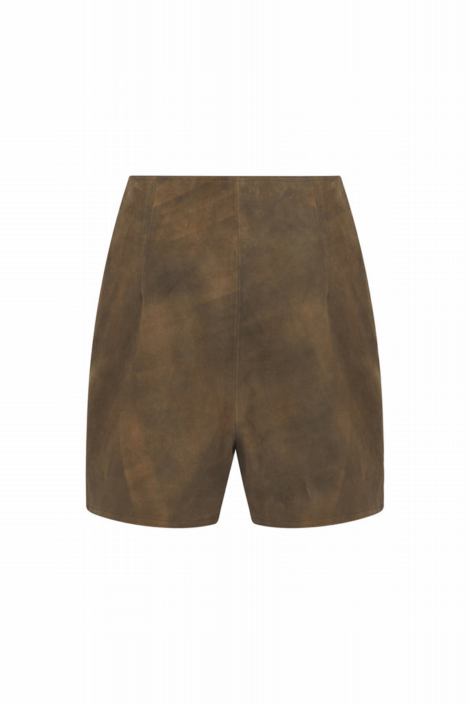 SHORT TAILLE HAUTE EN DAIM - YORK VEL TERRE