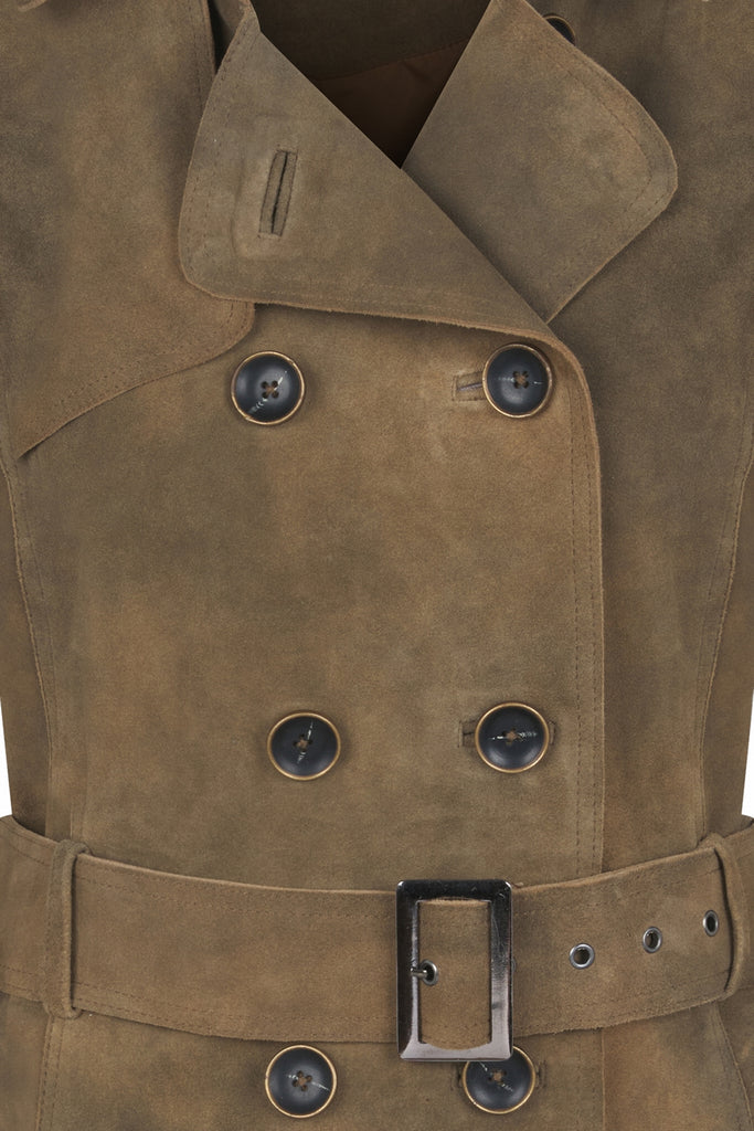 TRENCH COURT EN DAIM - MORAINE VEL TERRE