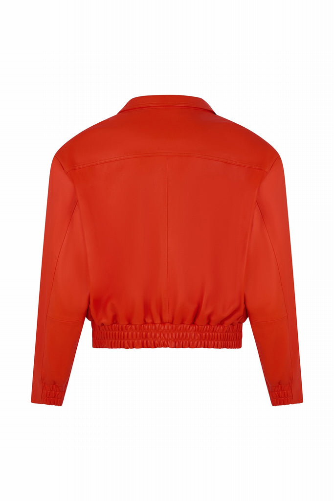 VESTE EN CUIR - RIMINI WAXY ORANGE