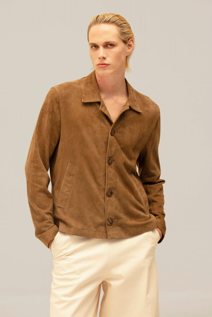 VESTE EN DAIM BOUTONNÉE - TOLEDO VEL ELEPHANT